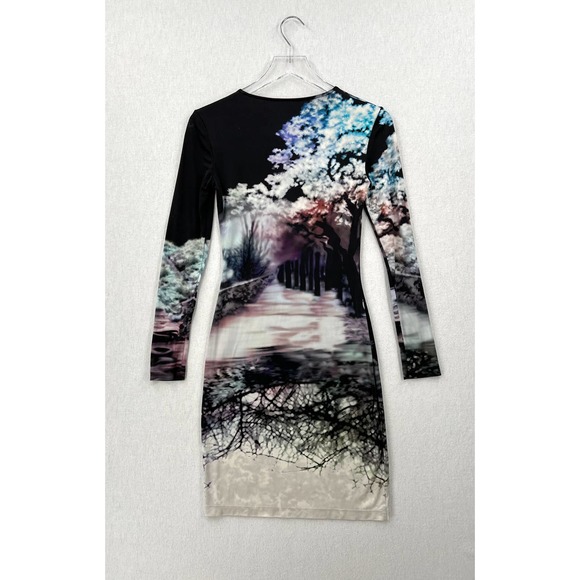 MARY KATRANTZOU Dress Womes Small Black Long Sleeve Misty Maria Night time - Picture 3 of 16